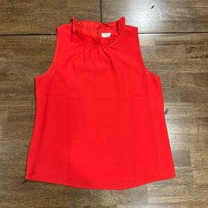 Red JCREW Blouse. Size Small. Worn once. Like New.